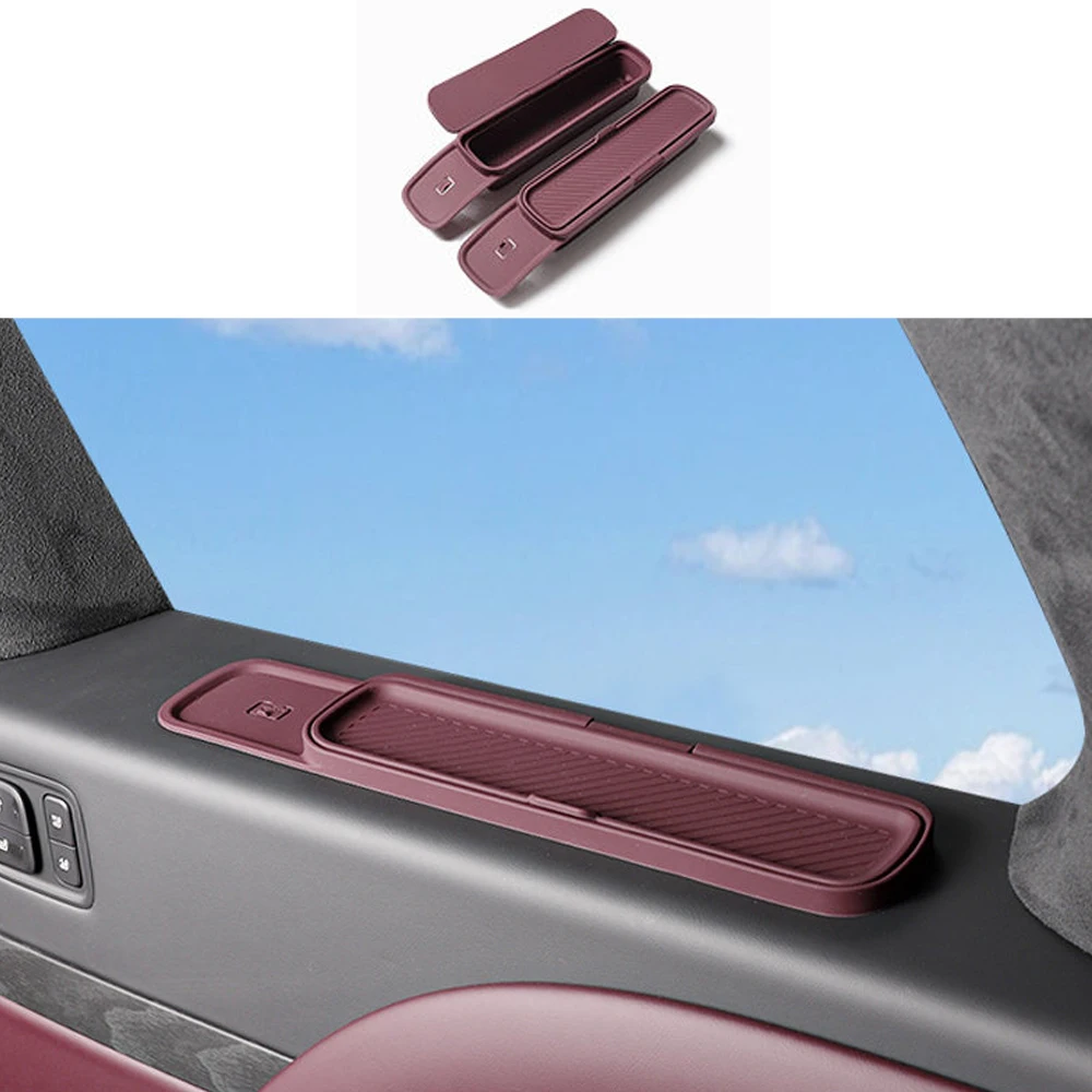 

Fit For Lantu Mount Taishan 2025 2026 Three row Window Storage Box Rear Silicone Storage Car Interior Accessories Renovation