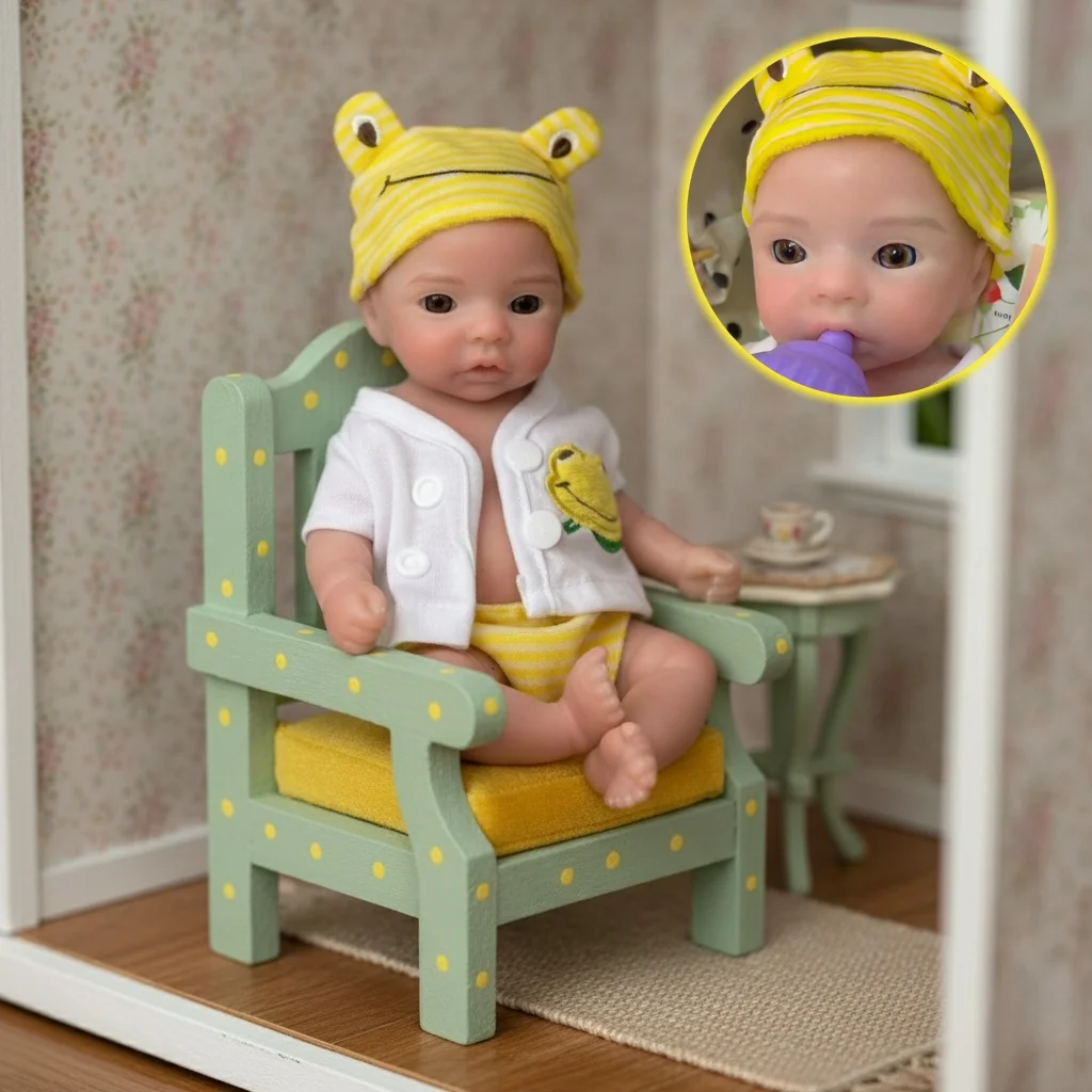 1pc 10 polegada realista silicone reborn bebê boneca boca aberta à prova dwaterproof água macio pintado real recém-nascido menina brinquedo para colecionadores