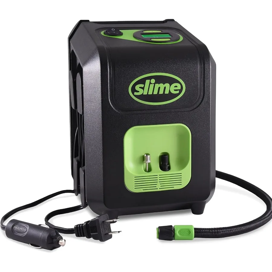 

Portable 40052 Tire Inflator for Car and Home Use SUV 4x4 Air Compressor with Digital 99 psi Display Automatic Shut Off Dual Co