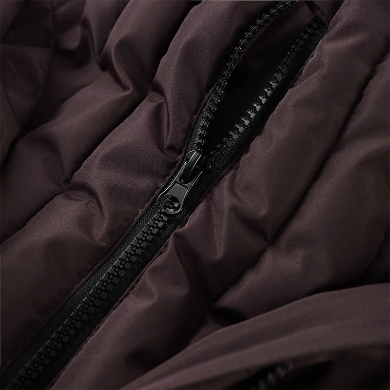 Hooded Skiing Coats Women Solid Stand Collar Belts Pleated Zippers Full Sleeve Thicken Cotton Jacket 2026 Winter Lady Outwears