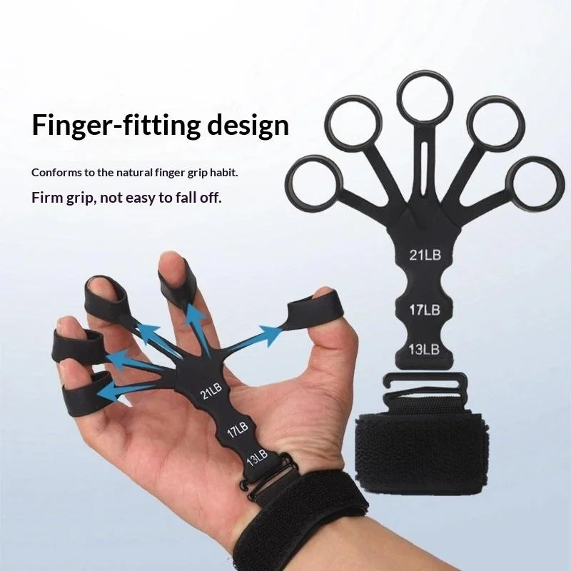 1/2Pcs Adjustable Strengthener For Wrist Hand Grip 5 Finger Exerciser Strength Trainning Power Forearm Rehabilitation Trainer