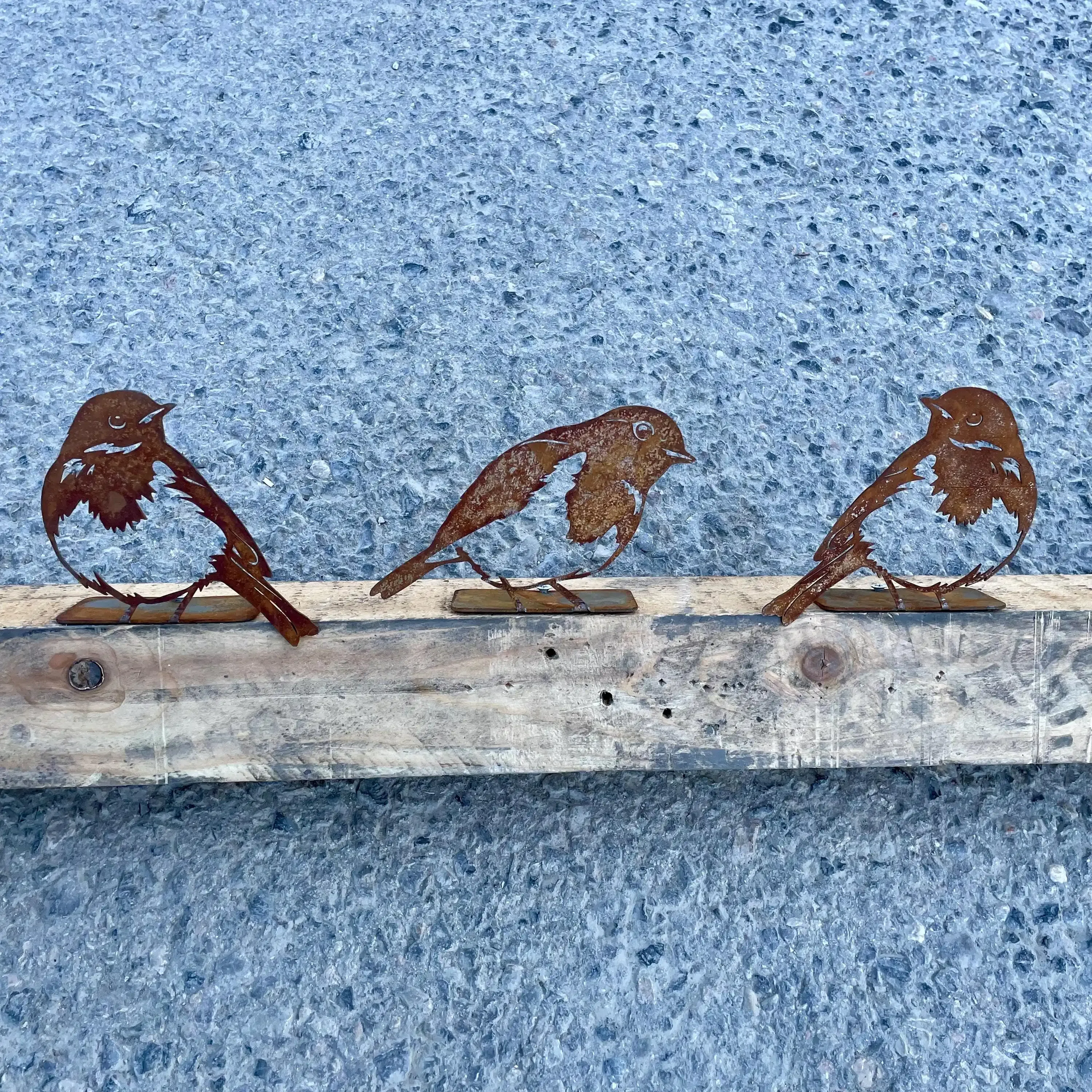 3pcs Iron Bird Garden Decorations Vintage Antique Rusty Outdoor Fence Decor Courtyard Handicrafts Ornaments Yard & Garden Decors