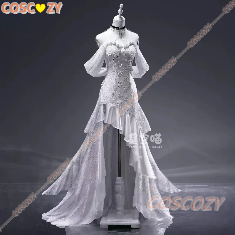 Game Wuthering Waves The Shorekeeper Cosplay Costume Wig Elegant White Wedding Dress Women Halloween Party Gorgeou Uniform Set - view 2