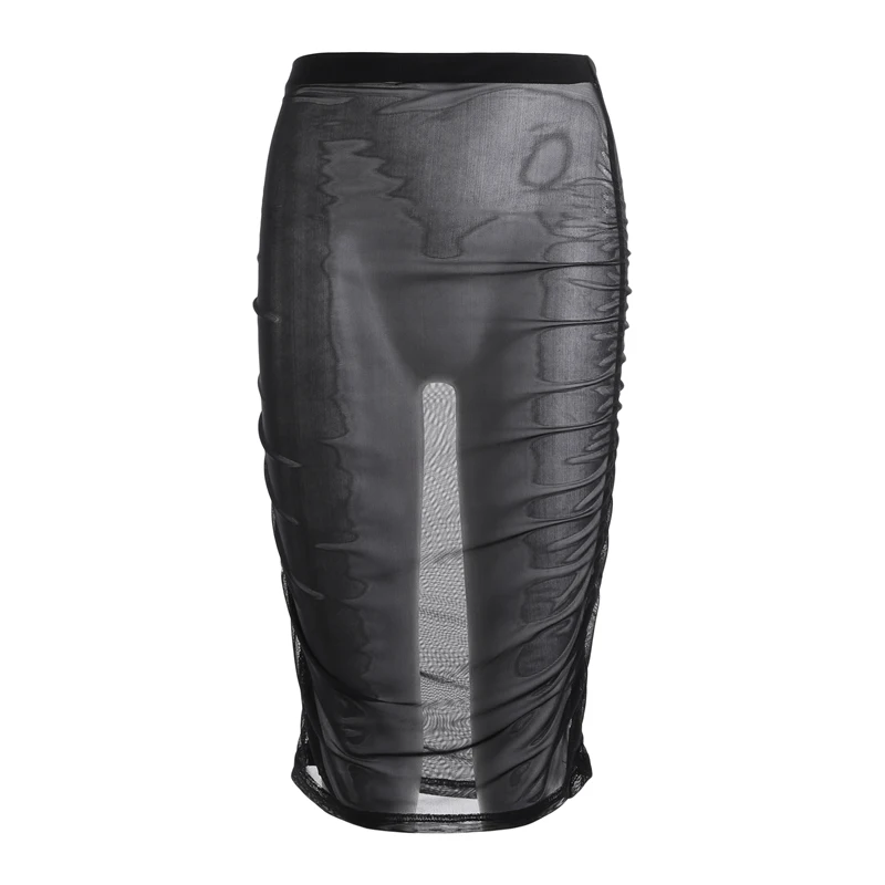 コンバサキ レディース カバーアップ スカート 無地 メッシュ シアー ハイウエスト 水着 スモック スカート セクシー ショート ミニ スリム ビキニボトム カバー