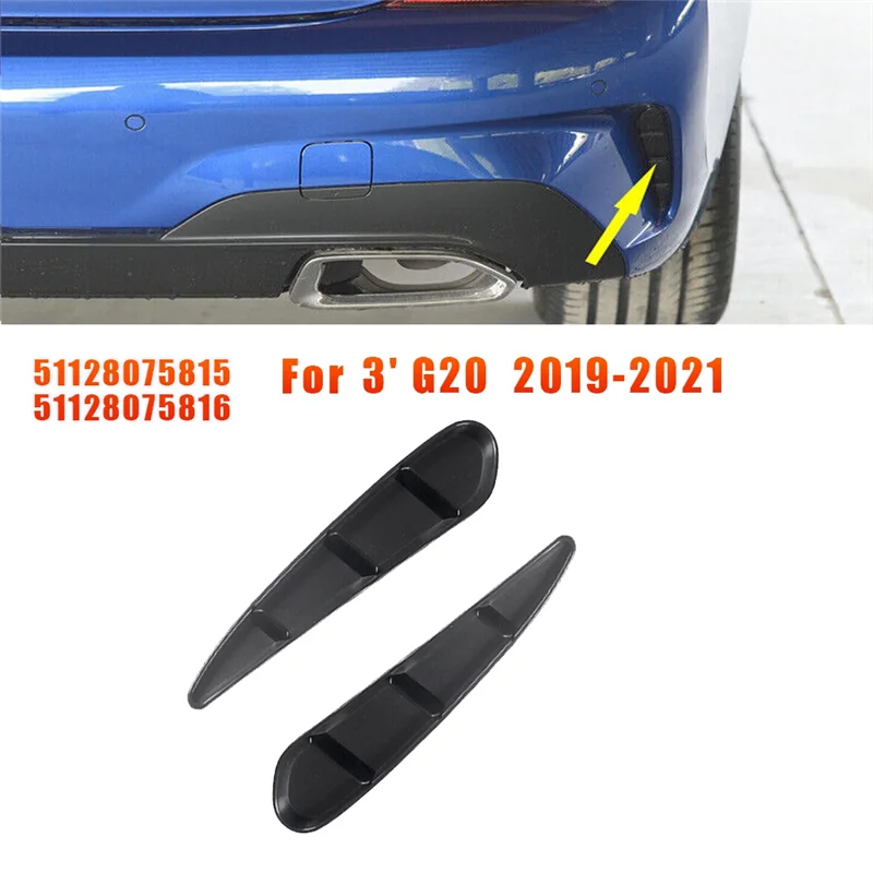 1Pair Car Rear Side Bumper Outer Trim Grille Cover 51128075815 51128075816 for BMW 3' G20 320/325/330/340 2019-2021 image 5