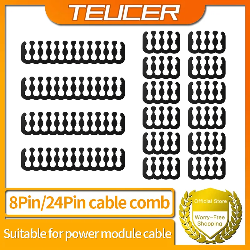 Teucer Cable Comb Computer Power Supply Module 24PIN Motherboard Cable Organizer 8PIN CPU Graphics Card Cable Clamp