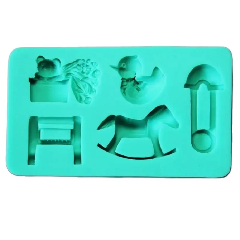 

New Silicone Children Toys Pattern Cake Craft Fondant Baking Mold HB0888