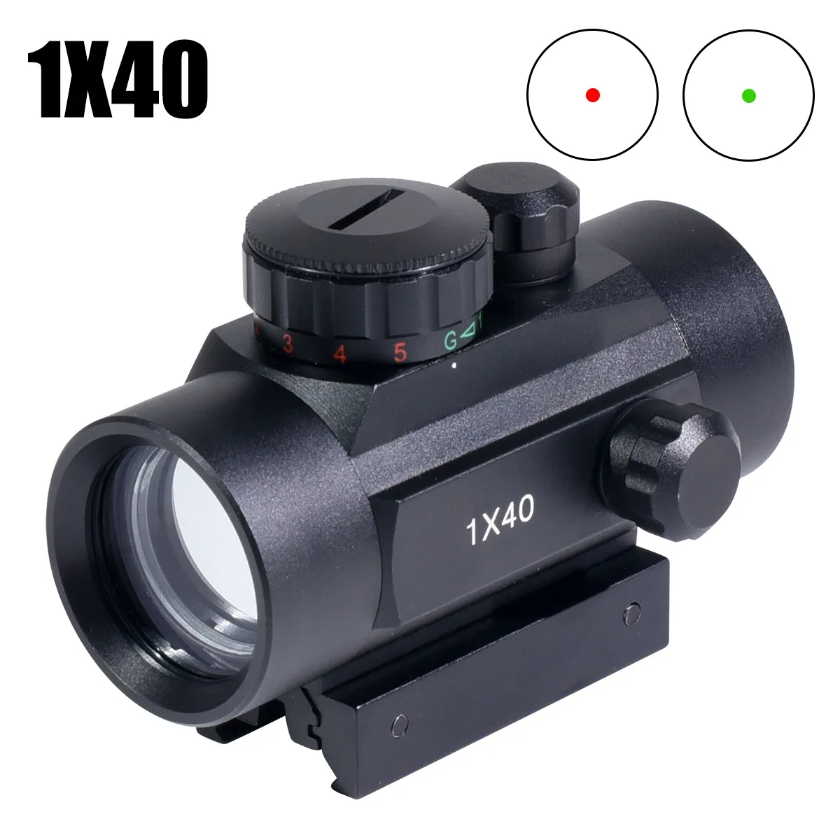 Tactical 1x40 Red Dot Sight Scope Hunting Optics Reflection Hologram Mini Riflescope Fit 11/20mm Rail Airsoft Acsessories