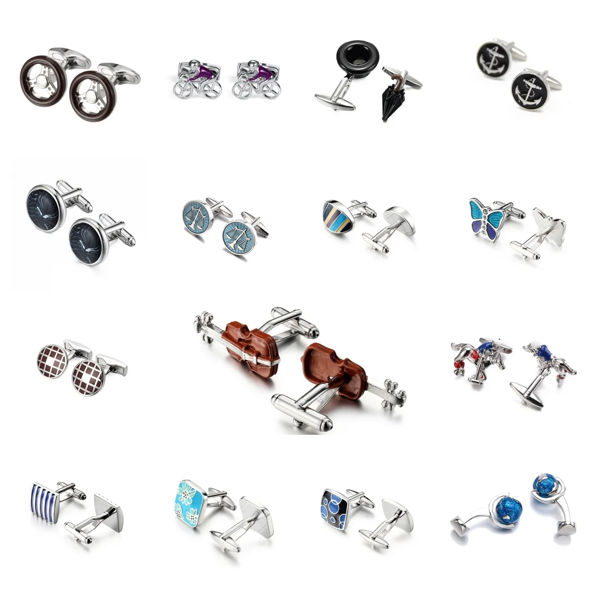 

Luxury Men's Cufflinks Gift For Boyfriend Guitar Cufflinks Man Shirts Jewelry