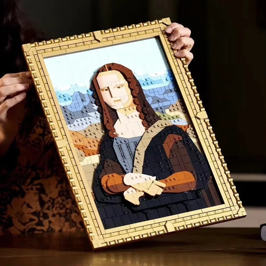 DIY Mona Lisa Building Blocks – World Famous Painting Replica,Bricks Kit,Iconic Smile and Landscape Background, Perfect for Gift view 5