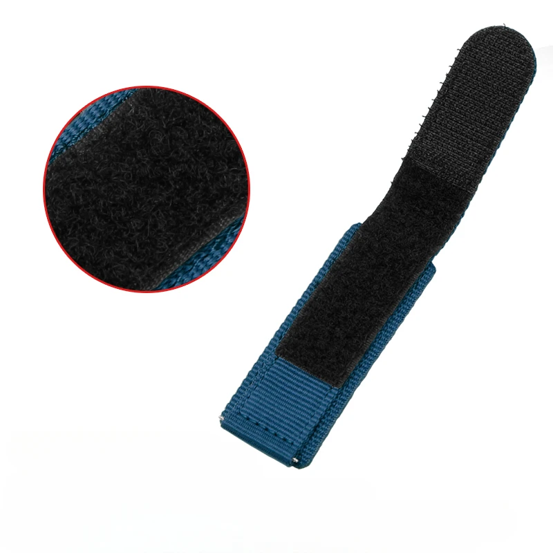For Bell Rose Breathable Comfortable Wear-Resistant Nylon Canvas Hook and Loop Fastener 22 24mm Watch Strap