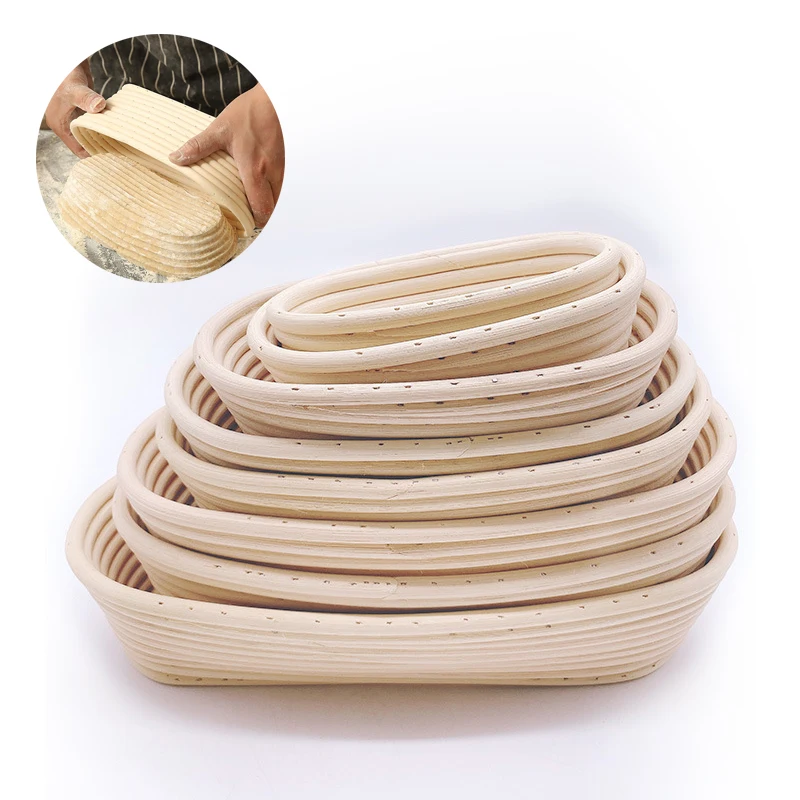Cesta de mimbre para probar pan, cuencos a prueba de masa fermentada, cesta de fermentación de masa de mimbre, cestas para pan de masa fermentada, herramientas para hornear