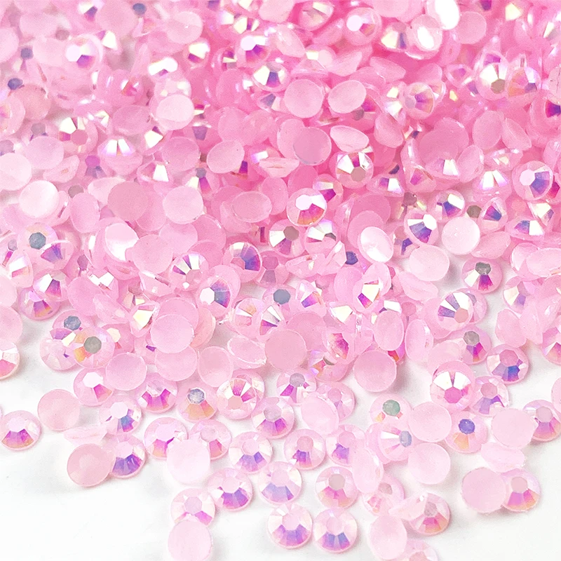 2-6mm AB Color Resin Flatback Jelly Rhinestones Bulk Wholesale Glue On AB FlatBack Crystals Strass Nail Glitters Garment Stone