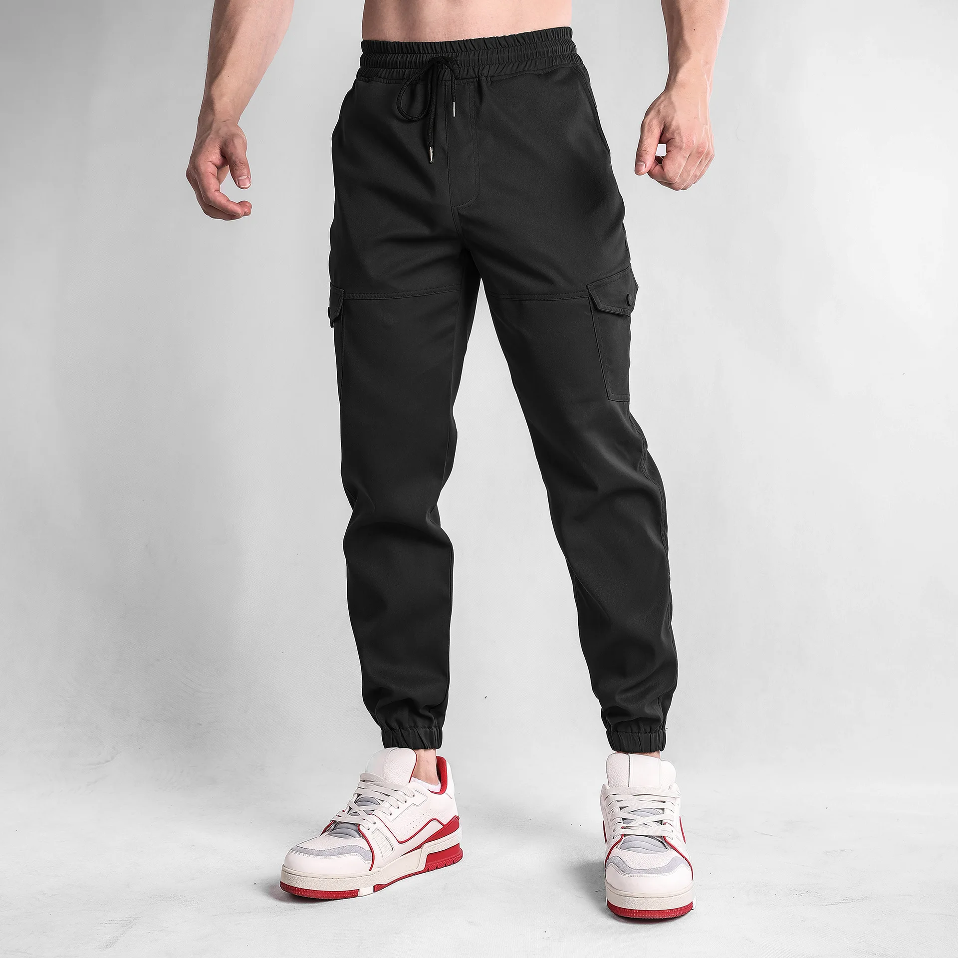 

Men's Sports Casual Cargo Pants Jogger Gym Fitness Big Pocket Trousers Fashion Bodybuilding Running Workout Sweatpant Trackpants