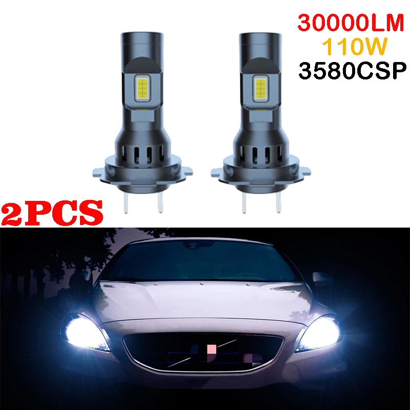 

H4 Led Headlight Bulbs For VW Mini Head Lamp Turbo H7 Led Headlight Cool White With Fan 12V 110W 3580 CSP