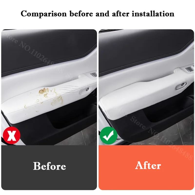 For Xpeng G6 Xiaopeng Car Door Handle Cover Leather All Inclusive Door Handle Anti Dirty Protection Pad Interior Accessories