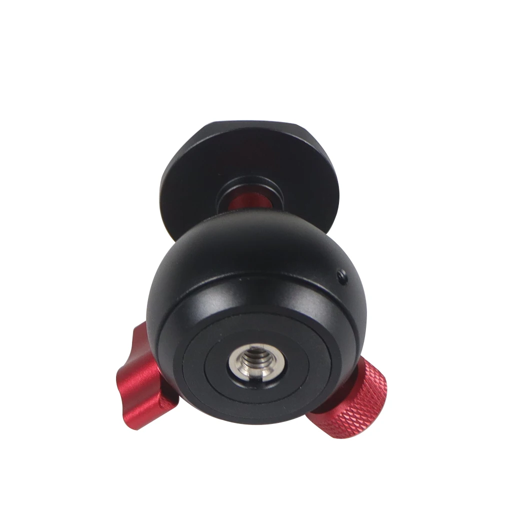 알루미늄 합금 미니 삼각대 볼 헤드 모니터 브래킷 홀더 360 학위 파노라마 1/4 "삼각대 헤드 DSLR 카메라 4kg로드