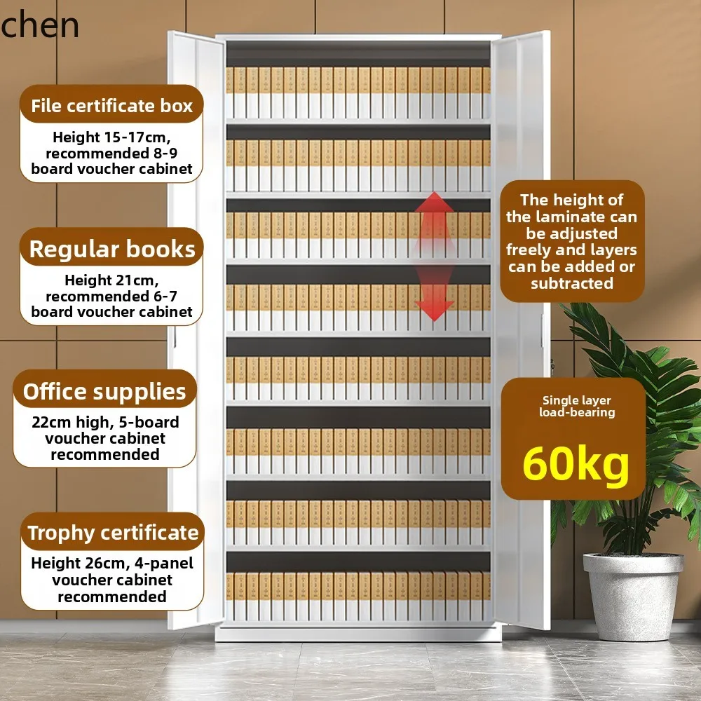 HXL Iron Sheet Office File Cabinet Steel Archive Data Cabinet Drawer Storage Bookcase
