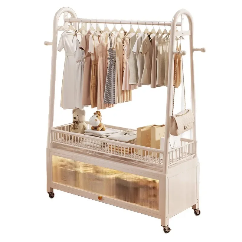 hanger floor-to-ceiling bedroom, simple domestic coat rack, light luxury movable living room, balcony drying, clothes rack
