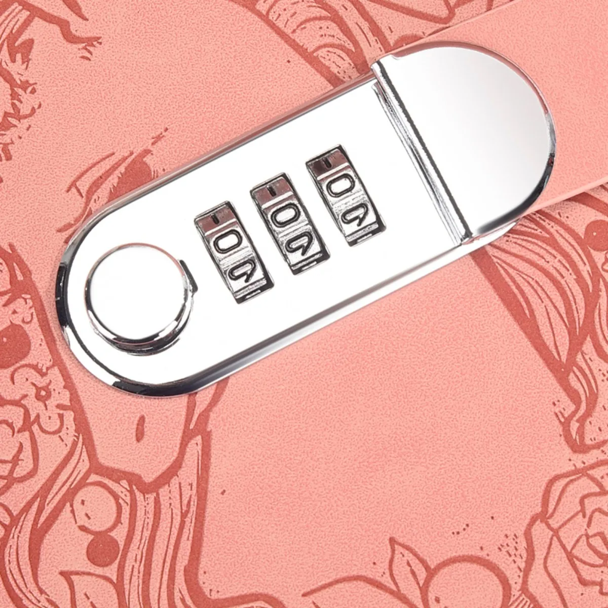 Imagen 4: Cuaderno de cuero A5PU con bloqueo de contraseña, diario de estilo de niña bonita, cuaderno con contraseña, cuaderno Universal de alta apariencia para estudiantes, 1 ud.