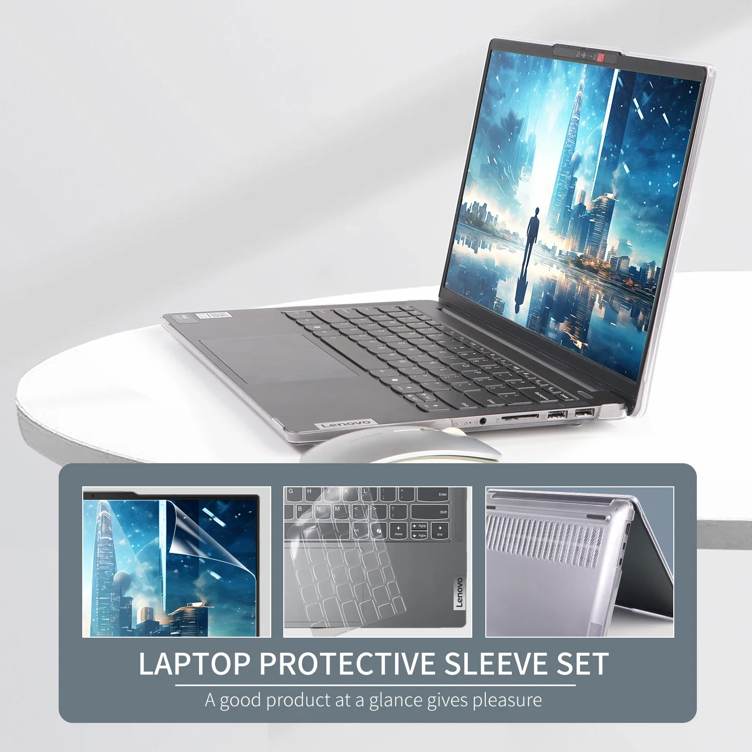 Matte Laptop Case Set for Lenovo 2024/2023 IdeaPad Pro 5 14 Inch Protective Shell 14IMH9/14AHP9 Screen Model Flim+keyboard Cover