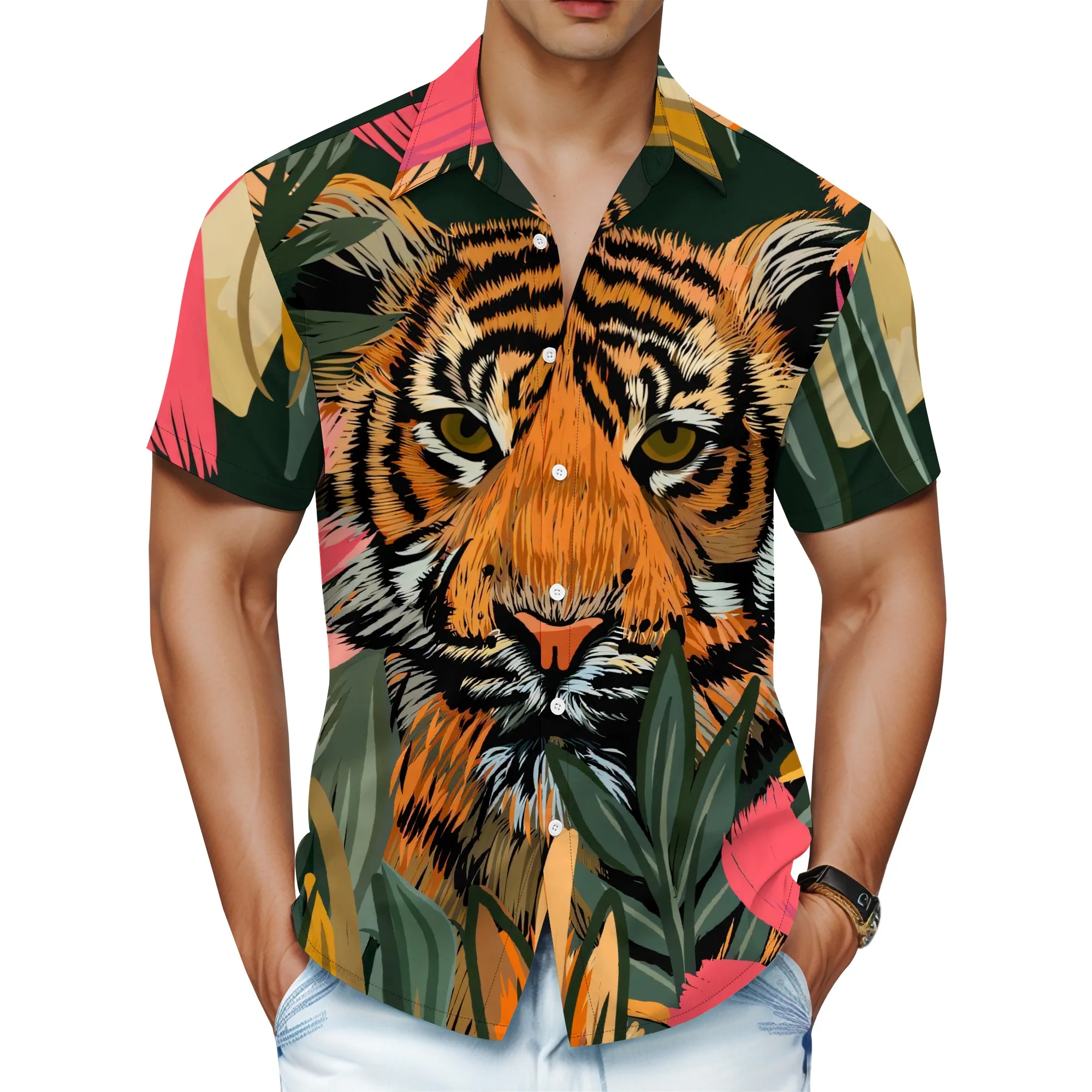 YEAE Men's White Solid Shirt 100% Cotton Long Sleeve Formal Party Spring Elegant Fit