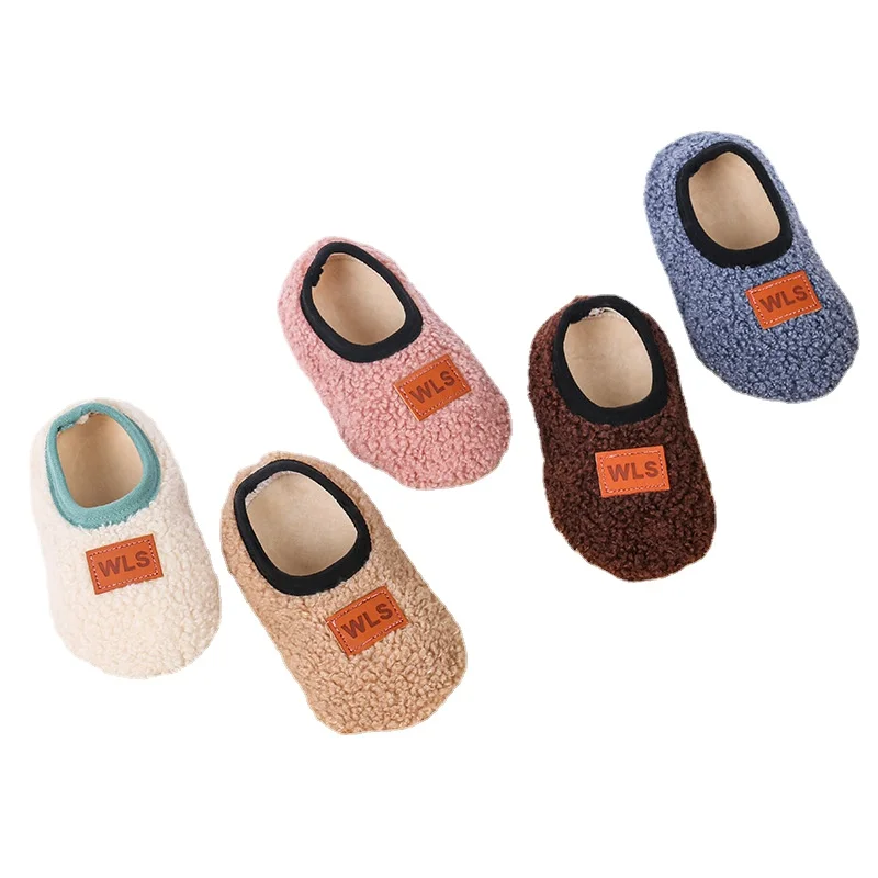 Winter Warm Baby Slippers Toddler Plush Floor Sock Shoes Boys Girl Children Soft Anti-slip Walking Shoes Indoor Home Kids Shoes