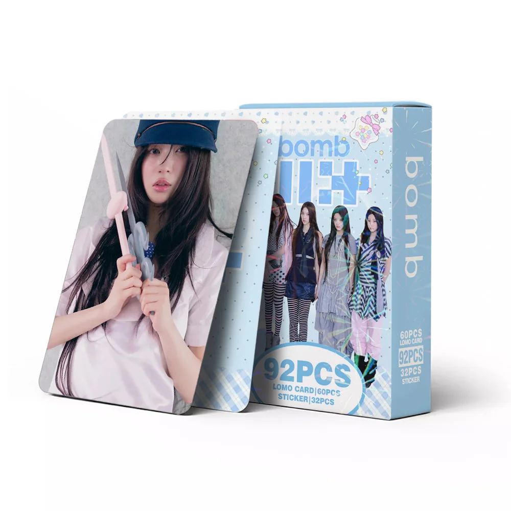 92A Girlgroup ILLIT Total Chain Neues Album BOMB Doppelseitige Promi-Fotokarten-Aufkleber Lomo-Karte – Detail 10