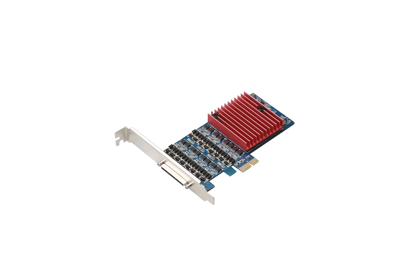 Placa de expansão PCIe 1x 8 portas RS422 RS485 de grau industrial com conversor multifuncional de isolamento fotoelétrico (DB9)