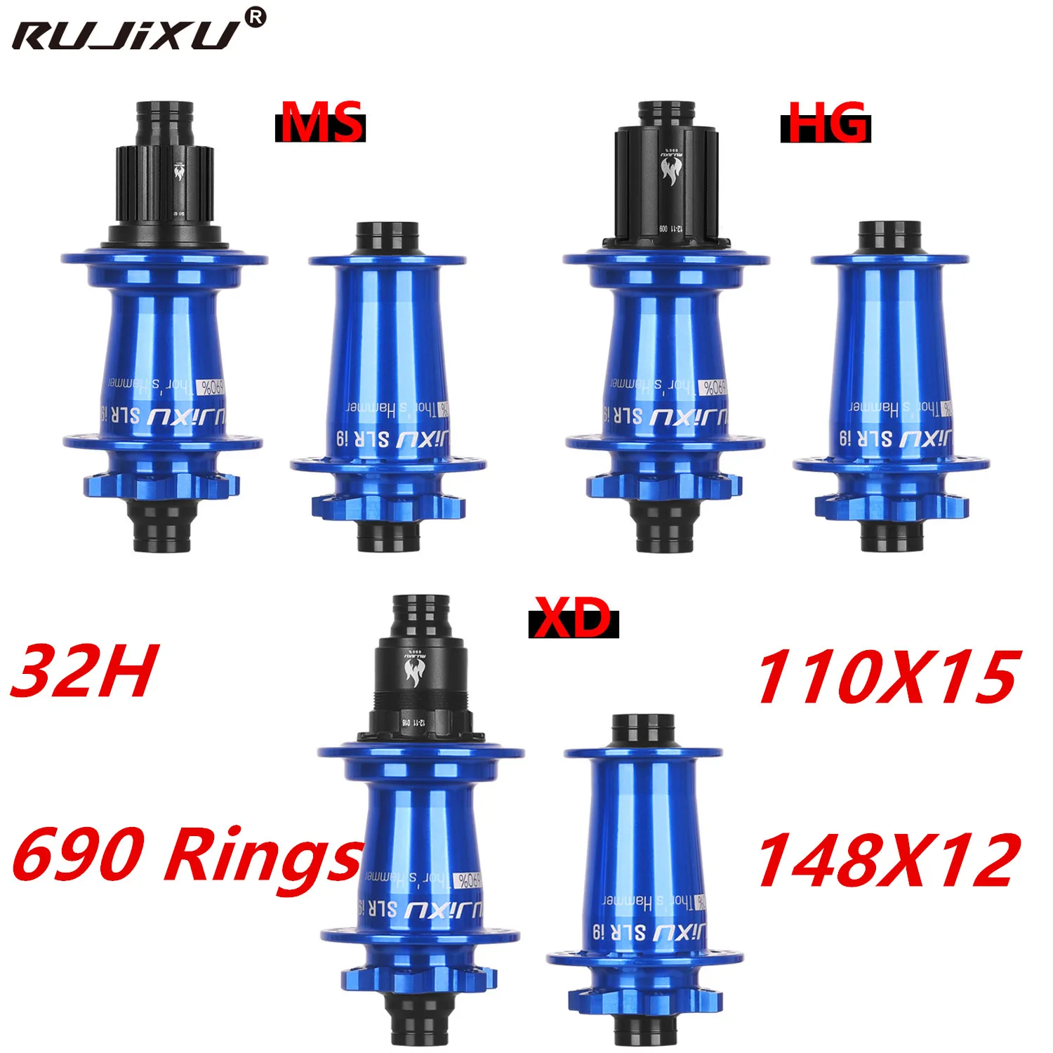 690 Click Bicycle Hub141*10mm BOOST TA QR 6 claw  mountain bike hub 32 holes For HG XD MS 8 9 10 11 12Speed SLR I9 MTB HUB