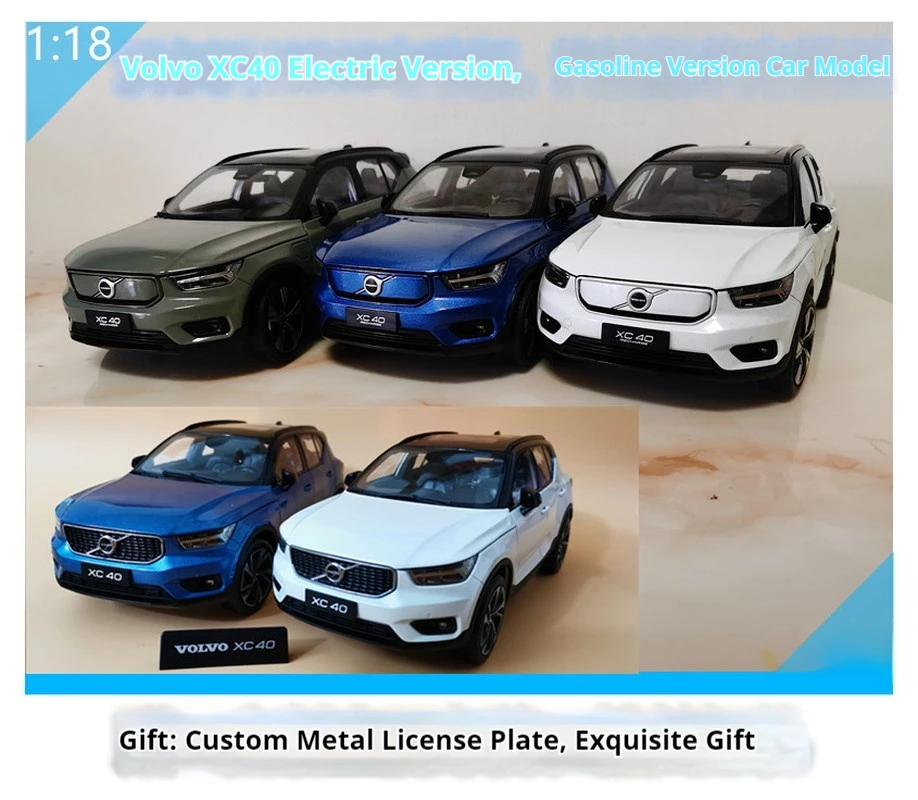 

Original Volvo XC40 1:18 Scale 2022 Electric Version Alloy Diecast Car Model Collectible Display Vehicle For Car Collectors
