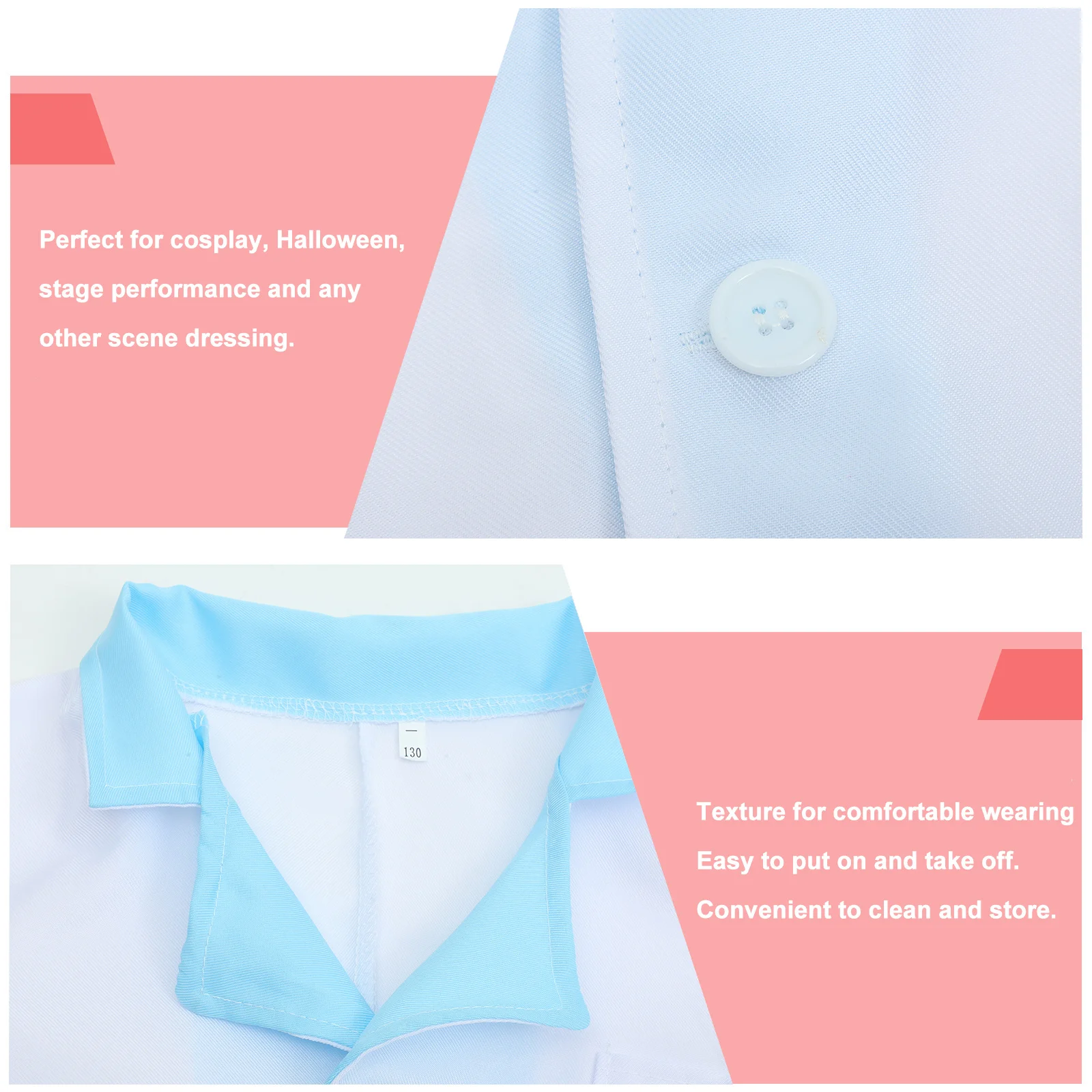 

1Set Boys Doctor Role Play Costume Outfit for 6-8 Years Old Dress Up Syringe Stethoscope Shirt Kids Costume