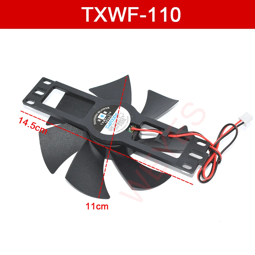 1PCS New Cooling TXWF-110  For Midea Induction Cooker Accessories DC BRUSHLESS Motor Fan 18V 0.16A 2-PIN Exhaust Cooler Fan