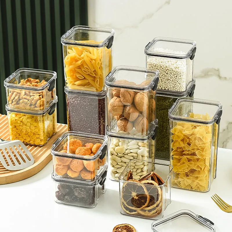 1PC Airtight Food Storage Containers Set WithLids, 2300ML large capacity for pasta Candy Jars With Lids, Plastic Dry FoodCaniste