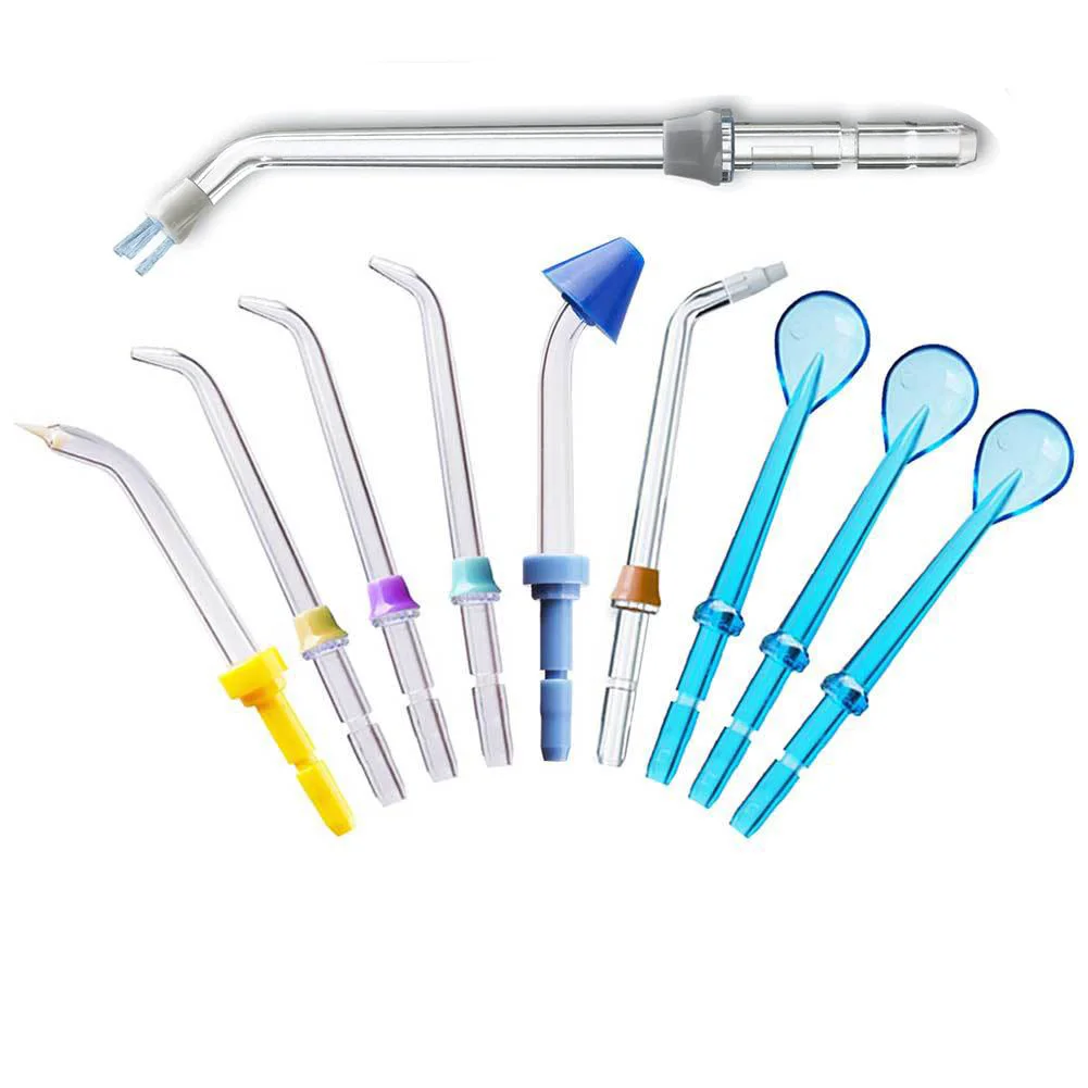 10 pcs Waterpulse Waterpik Nicefeel Flycat Jet Tips Replacement Nozzles Dental Water Flosser Oral Irrigator Hygiene Accessories