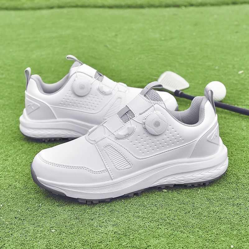 Golf Shoes Men New White Professional Spiked Waterproof Spikes Breathable Training Couple Golf Sneakers Non slip Golfer Footwear