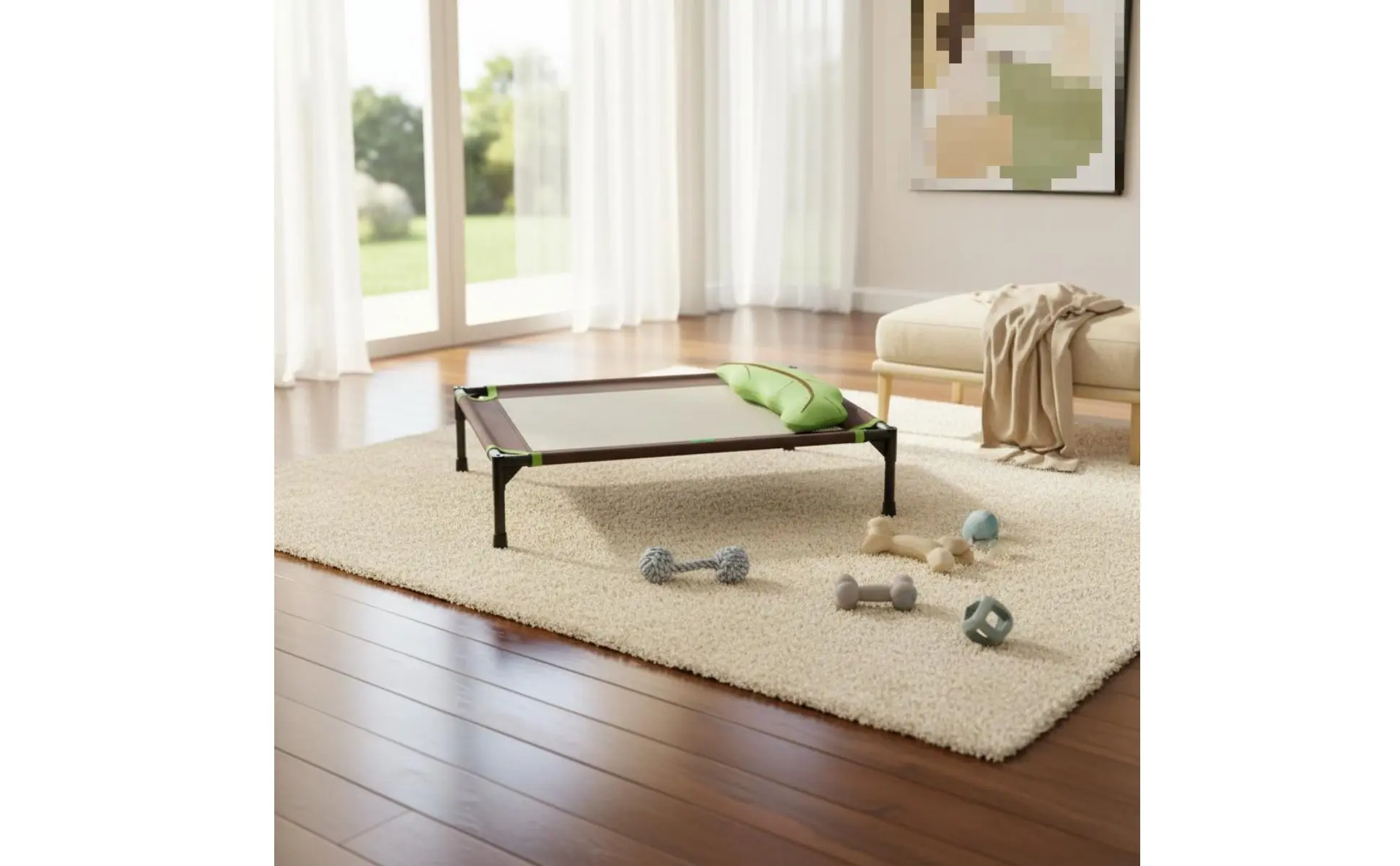 Elevated Dog Bed Moisture-Resistant Raised Pet Cot Dog Camping Bed Scuff-Resistant Resistant All-Season Use for Animals, Indoor