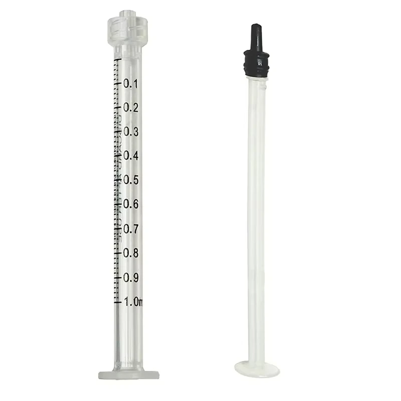 Laboratory Dedicated 100Pcs 1ml 1cc Luer Lock Syringe Sterilized Individual Packaging Injector Glue Dispener for Sampler,Lab