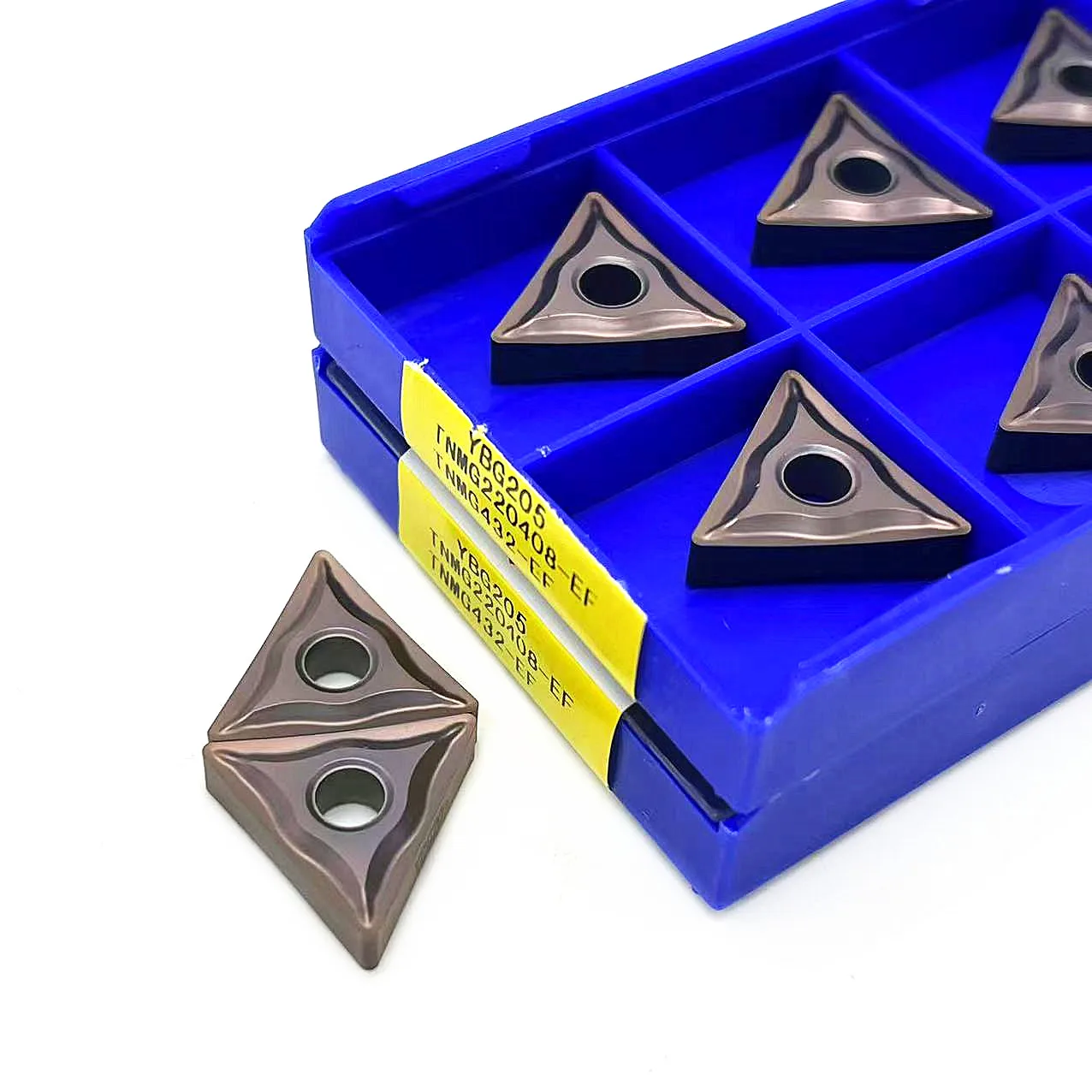 Carboneto inserir TNMG220404 EF TNMG220408 EF YBG205, YBG205 M20-M40, processamento original, aço inoxidável, 10pcs