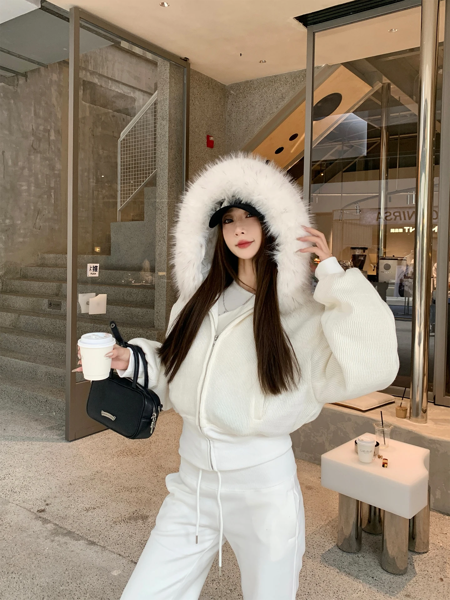 

Корейская свободная куртка с капюшоном DengDeng для женщин, осенне-зимняя новинка, универсальная утепленная модель с длинными рукавами