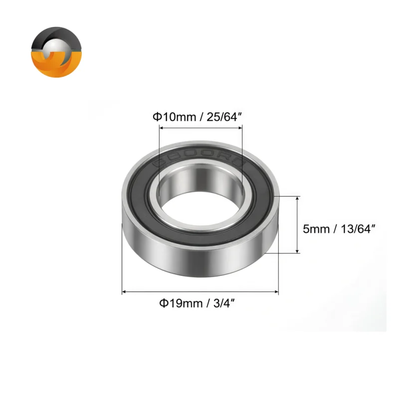 4/10Pcs 6800RS 10x19x5mm Bearing ABEC-7 Chrome Steel Metric Thin Section Ball Bearing 6801 6802 6803 6804 6805 2RS Rubber Sealed