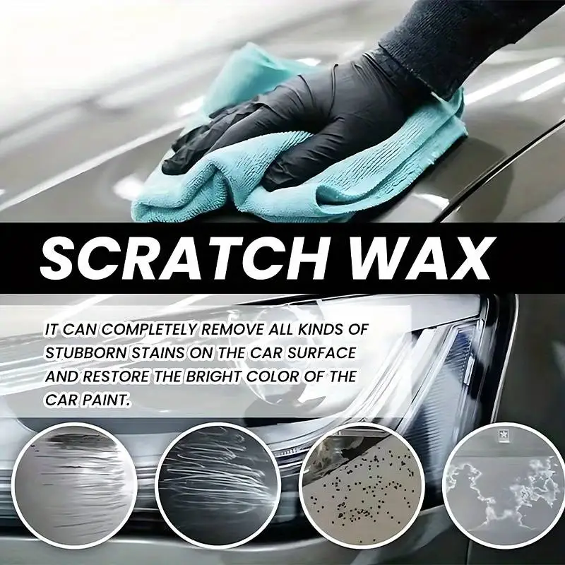 Scratch wax a universal special car paint repair product is a magic tool for removing car scratches  achieving in-depth vehicle image 3