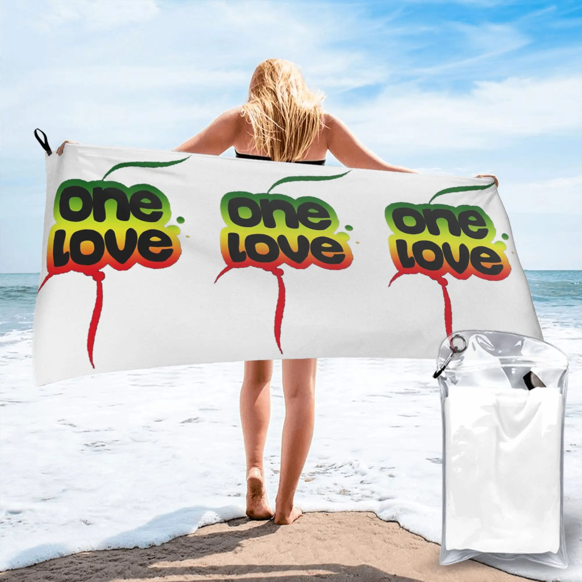 

Bob Marley One Love Beach Towel Soft Microfiber Quick Dry Absorbent Quick Towels For Yoga