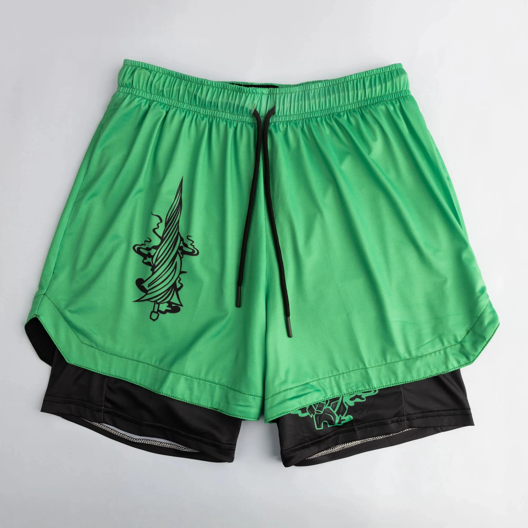 Naruto Uchiha Shisui Susanoo Shippuden 2-in-1 Performance Shorts Family Summer Breathable Quick Dry Soft Anime Fitness Shorts