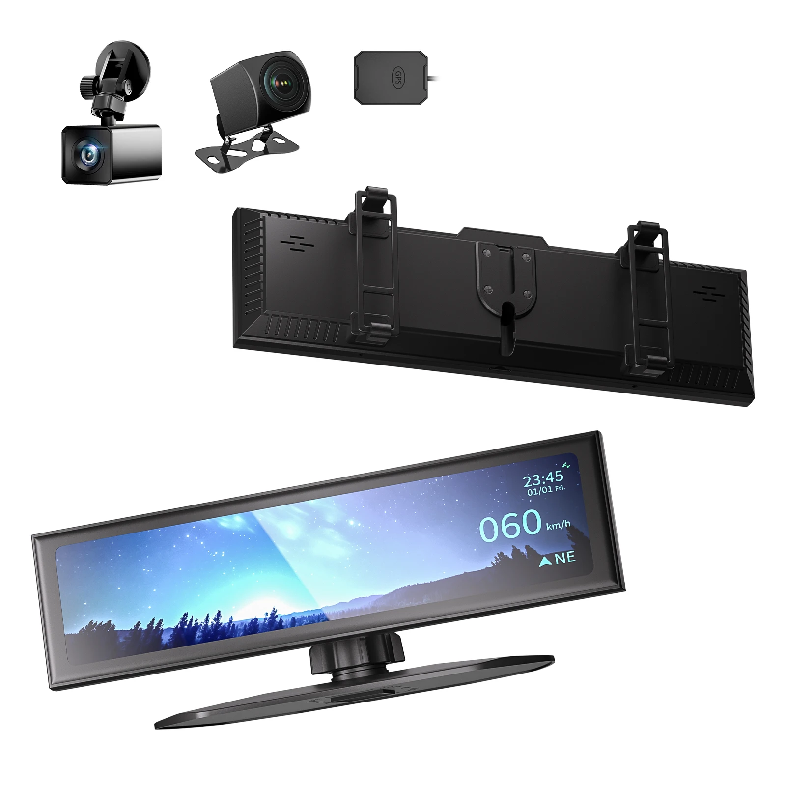 AKEEYO High Performance Loop Recording 11.26inch Ips Car Camera Recorder Front and Rear Dash Cam for Cars