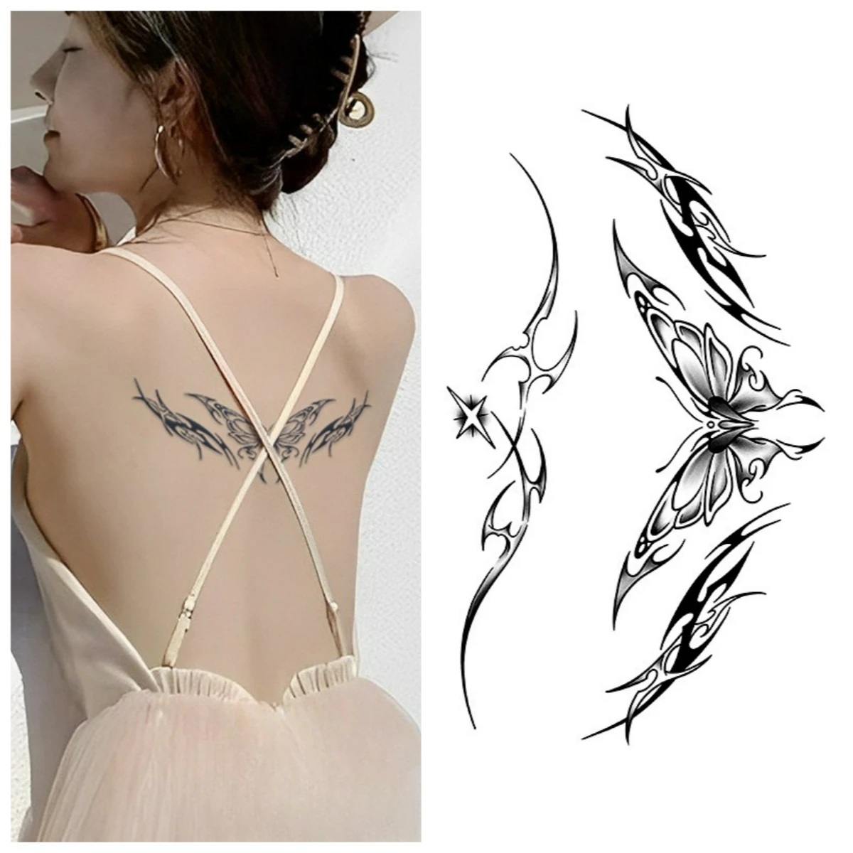 

Clavicle Temporary Tattoos,Tattoo Stickers,Waterproof Long-Lasting 15 Days,Semi-Permanent Fake Tattoo,body art for Men Women