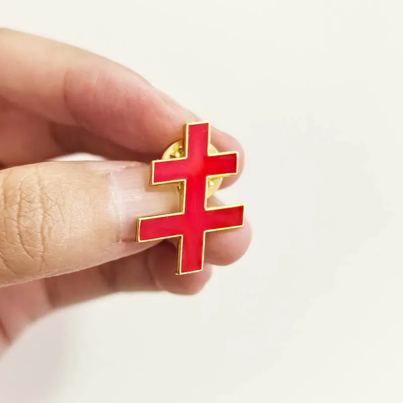 50pcs 33rd Degree Scottish Rite Soft Enamel Cross Pins Masonic Lapel Pin Free Masons Masonry Brooch Freemason Metal Badge Craft