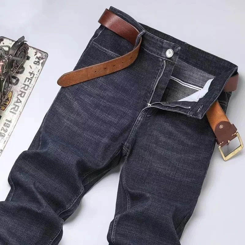 2024 neue Frühjahr Mode männer Jeans Business Casual Stretch Gerade Denim Hosen Klassische Alle Spiel Männliche Marke Kleidung