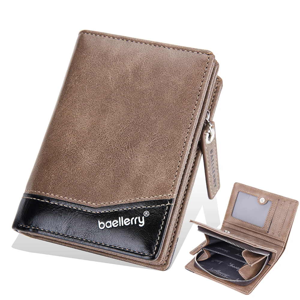 1 Stück/Baellerry Herren-Geldbörse aus Kunstleder, große Kapazität, viele Kartenfächer, Reißverschluss, 80 % Rabatt, mit Ausweisfach und Münzfach, ideales Geschenk für Männer. – Detail 9