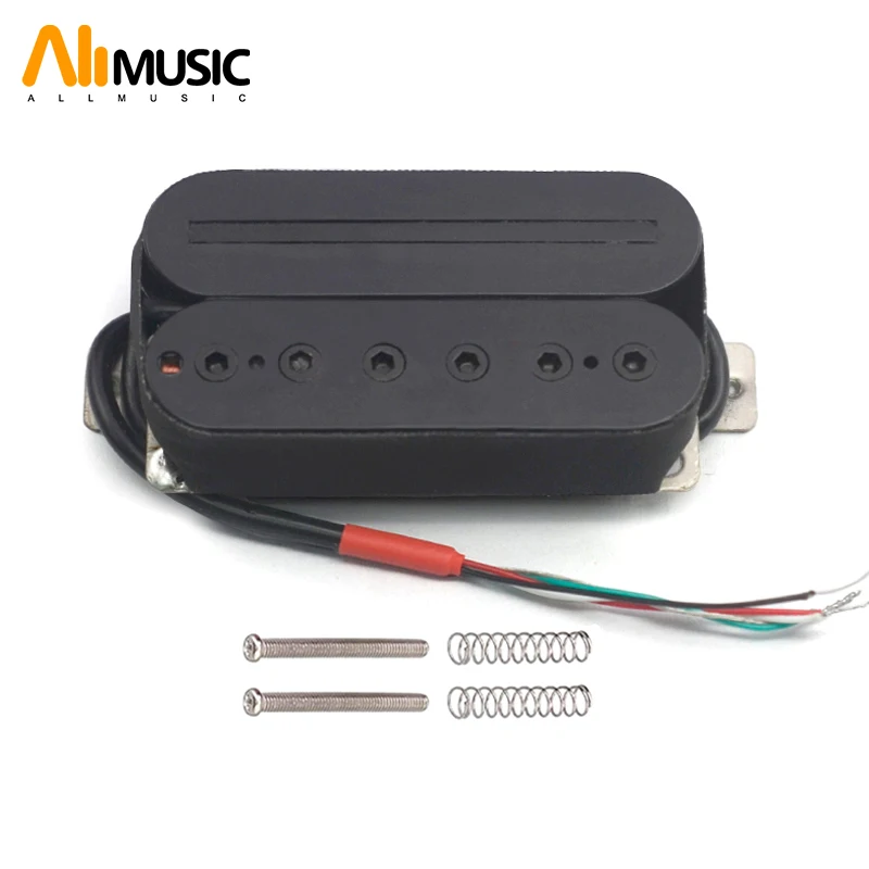 Alnico5 Electric Guitar Humbucker 16.6K Blade/Hex Screw Adjusting Dual Coil with 4 Conduct Cable/Coil Splitting Alnico V Black